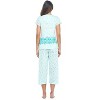 Casual Nights Women's Short Sleeve Lace Dot Capri Pajama Set - 4 of 4