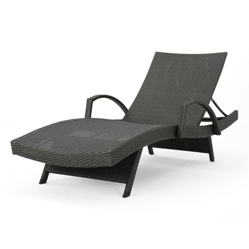 GDFStudio Olivia Outdoor Wicker Armed Adjustable Chaise Lounge - image 1 of 4