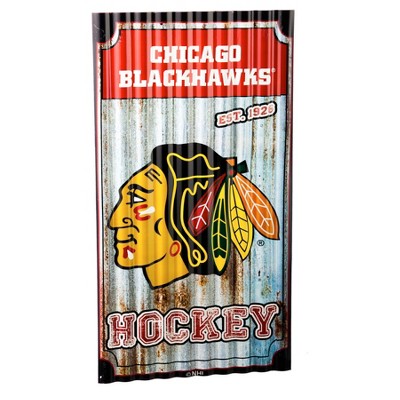 Nhl Chicago Blackhawks Team Sports America Corrugated Metal Wall
