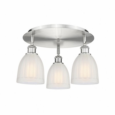 Brookfield - 3 Light Flush Mount In Art Deco Style-9.5 Inches Tall and 17.5 Inches Wide