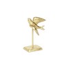 HomeRoots 7" Gold Cast Iron Bird Hand Painted Tabletop Sculpture - 4 of 4