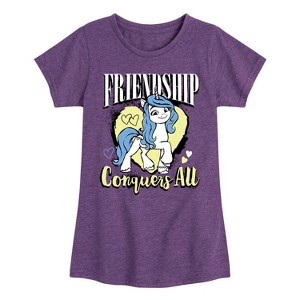 Girls' - My Little Pony - Friendship Conquers All Fitted Short Sleeve Graphic T-Shirt - 1 of 4