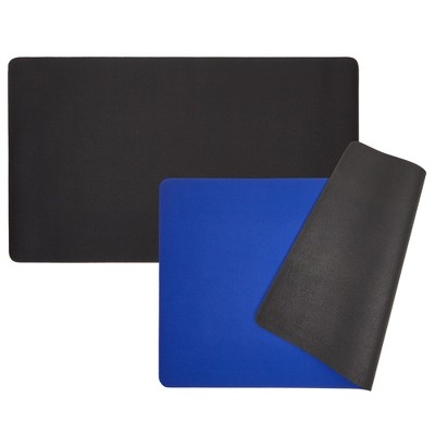Okuna Outpost 2 Pack Playmat, Card Game Mat for Board Games, and Table Magic (Black/ Blue, 24x14 in)