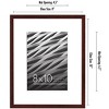 Americanflat Thin Picture Frame in Mahogany with Shatter Resistant Glass Horizontal and Vertical Formats for Wall and Tabletop - 8" x 10" - 2 of 4