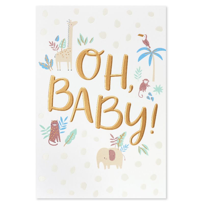 Lettering with Animals Baby Shower Card, 5 of 7