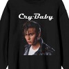 Cry-Baby Pose Graphic Women's Black Sweatshirt - 2 of 3