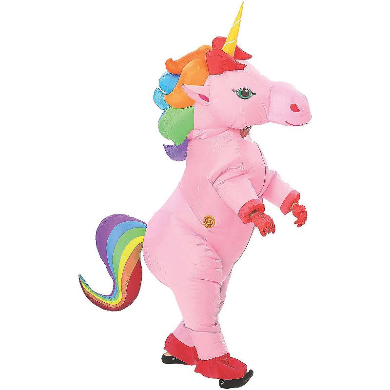 Halloween Express Inflatable Unicorn Adult - One Size Fits Most - Pink, 1 of 2