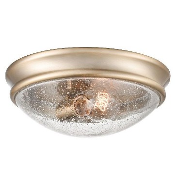 Eclipse 10'' Matte Black Glass & Chrome LED Flush Mount Ceiling Light