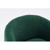 Green Teddy Fabric Swivel Armchair Bucket Chair with Black Powder Coating - 3 of 4