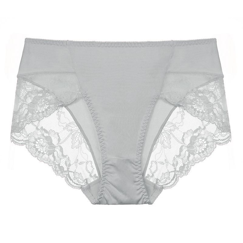 Agnes Orinda Women's Mid-Rise Lace Trim Brief Seamless Underwear, 1 of 4
