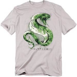 Harry Potter Slytherin Watercolor Crest Adult T-Shirt - 1 of 4
