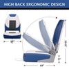 2 Pack Boat Seats, -With Thick Sponge Padding, Stainless Steel Screws & Fold-Down Design for Speedboat, Canoe, Sightseeing Boats，Black - 2 of 4