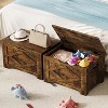 S/L Storage Chest, Wooden Storage Bench with 2 Safety Hinges, Easy Assembly, Modern Style Large Toy Chest for Entryway, Living Room, Bedroom - 4 of 4