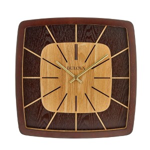 Bulova Clocks Darien Retro Wood Clock - 1 of 2
