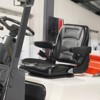VEVOR Universal Forklift Seat, Fold Down Tractor Seat with Adjustable Angle Back, Micro Switch, Seatbelt and Armrests, Black - 2 of 4