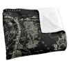 Kids' The Lord Of The Rings Black Map Of Middle Earth Silky Touch Blanket White 36X58 - 3 of 4
