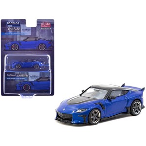 Nissan VeilSide FFZ400 Fairlady Z RHD Blue Metallic with Black Top "Global64" Series 1/64 Diecast Model by Tarmac Works - 1 of 4
