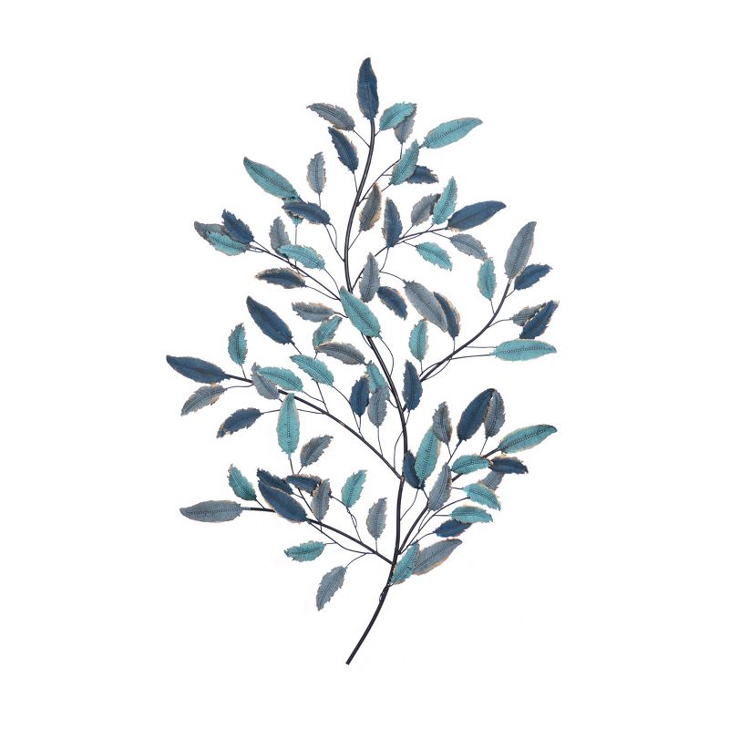 Metal Leaf Wall Decor with Gold Accent Blue - Olivia & May, 3 of 20