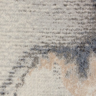Maxell Abstract Swirl 46"x70" Synthetic Area Rug in Gray