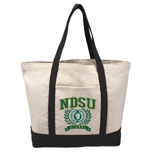 North Dakota State University NDSU Bison Alumni Seal Canvas Tote Bag With External Pocket, Reusable Shoulder Bag for Shopping, School, Beach - 1 of 4