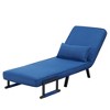 VYNXARIA 26inch Folding Arm Chair Lounge 4-in-1 Convertible Sofa Bed,Blue - 4 of 4