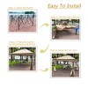 DOMETOUR 11x11Ft Pop Up Gazebo Canopy w/ Zipper Netting, 2-Tier Soft Top Tent for Patio, Garden, Backyard, Camping - 2 of 4