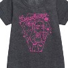 - Mattel - Pink Draculaura Graphic Short Sleeve Fleece Dress - 2 of 3