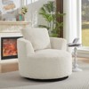 AENKYO 360 degrees 40-inch Round Chair , Deep Seat Modern Compressible Lounge Chair with Pocket Spring Support for Living Room & Office - 4 of 4
