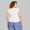 Women's Cap Sleeve Ruched Side Seam T-Shirt - Wild Fable™ - 3 of 3