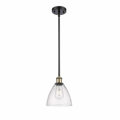 Bristol Glass - 1 Light Mini Pendant In Industrial Style-9.25 Inches Tall and 7.5 Inches Wide