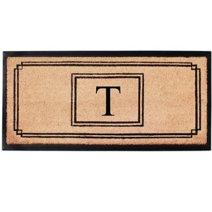 A1HC Natural Coir Monogrammed Heavy Duty Entrance Door Mat 24X48, Anti-Shed Treated Durable Doormat - 1 of 4