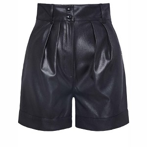Women's Wo's Selena Faux Leather Long Shorts - GOLDEN - 1 of 2