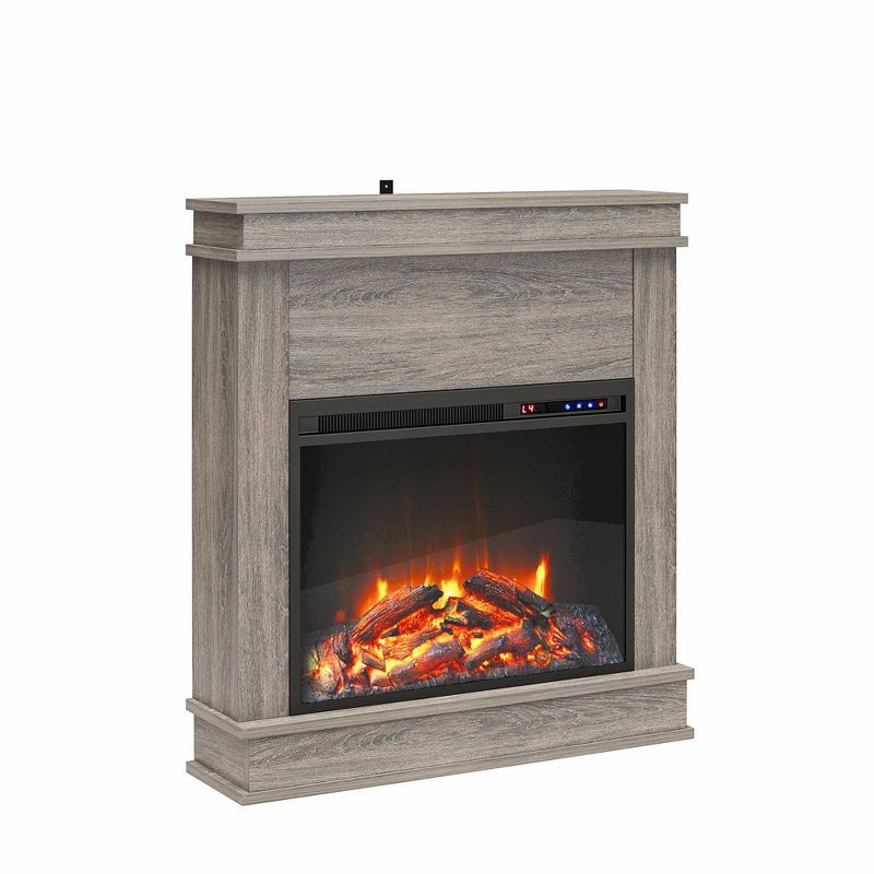 Mendon Electric Fireplace with Mantel and Touchscreen Display Gray Oak - Room &#38; Joy, 5 of 8