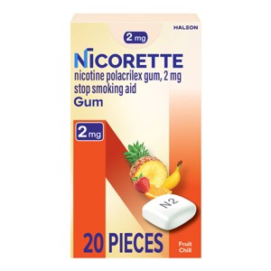 Nicorette 2mg Gum Stop Smoking Aid - Fruit Chill - 1 of 4