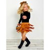 Boho Glam Rib Knit Top and Tan Fringe Suede Shorts Mia Belle Girls - 2 of 4