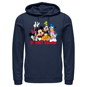 Men's Mickey & Friends Disney Squad Group Shot Pull Over Hoodie - 1 of 4