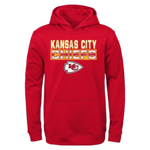 Nfl Kansas City Chiefs Boys' Long Sleeve Performance Hooded Sweatshirt :  Target