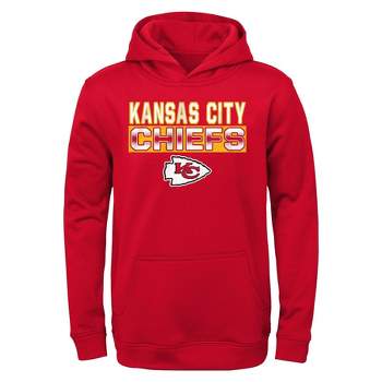 NFL Kansas City Chiefs Boys' Long Sleeve Performance Hooded Sweatshirt