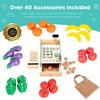 Best Choice Products Kids Pretend Play Grocery Store Wooden Supermarket Set w/ Chalkboard, Cash Register - 2 of 4