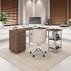 NicBex 59 Inch L-Shaped Computer Home Office Desk with 3 Drawers and Open Shelves - 2 of 4