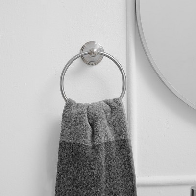 Brushed Nickel Wall Mounted Single Towel Ring