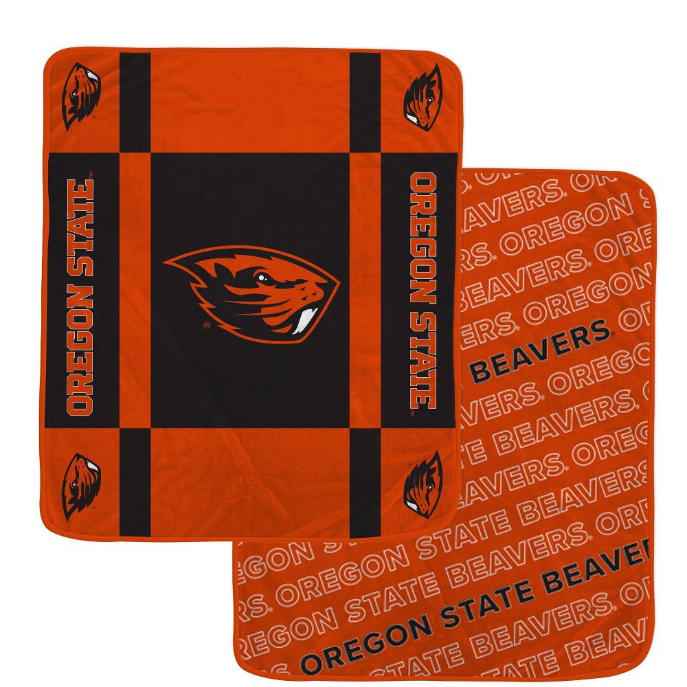 Photos - Duvet NCAA Oregon State Beavers Reverse Block Double Sided Ultra Cozy Blanket