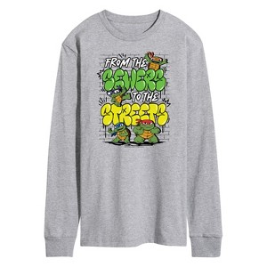 Men's - Teenage Mutant Ninja Turtles Mutant Mayhem - From The Sewers To The Streets Long Sleeve Graphic T-Shirt - 1 of 3