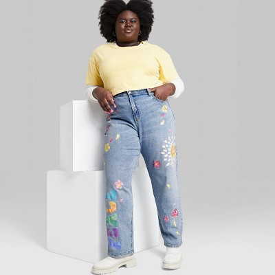 target wild fable high rise mom jean