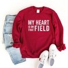 Simply Sage Market Women's Graphic Sweatshirt My Heart Is On The Field - 3 of 4