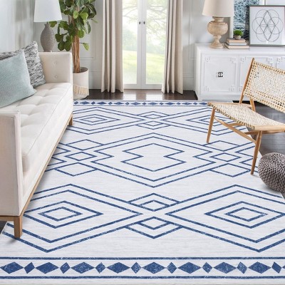 Area Rug for Living Room Moroccan Non Slip Rugs for Bedroom Soft Stain-Resistant Non Shedding Rug