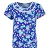 Elegant Emily Women's Blue Floral Capri Sleep Set - 2 of 4