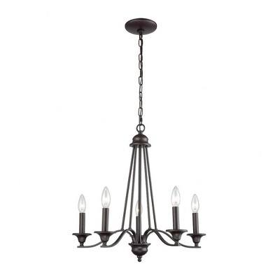 Thomas Lighting Farmington 5 - Light Chandelier in  Oil Rubbed Bronze
