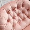 Velvet Swivel Leisure Lounge Chair with Ottoman, Tufted Design, Thickened Foam Cushion and Sturdy Metal Base - 2 of 4