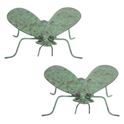 Melrose Iron Bumble Bee Garden Accent (Set of 2)
